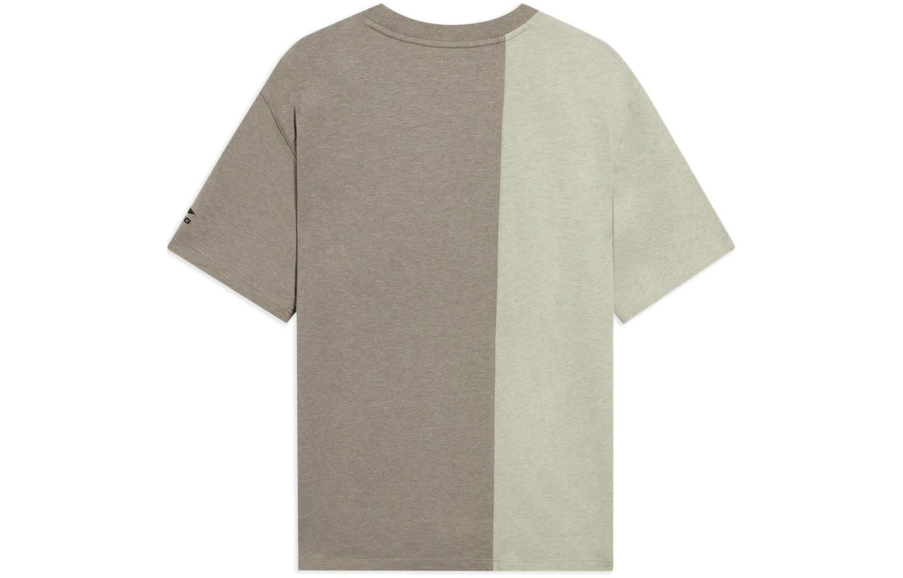 Li-Ning Color Block Pocket T-shirt 'Taupe Green' AHSS191-1