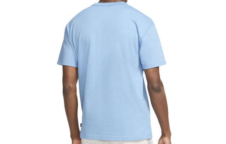 Nike Minimalistic Embroidered Logo Short Sleeve Blue DB3194-496