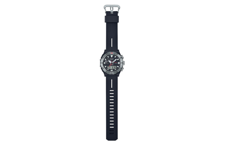 CASIO Waterproof Sports Shockproof Solar Powered Mens Black Analog/Digital Combo PRW-6800-1JF