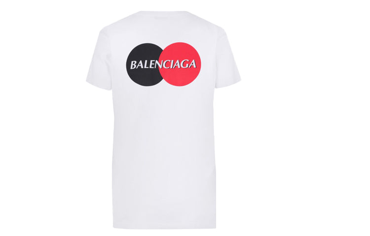 Balenciaga Printing Round-neck Short Sleeve White 612964TIV799000