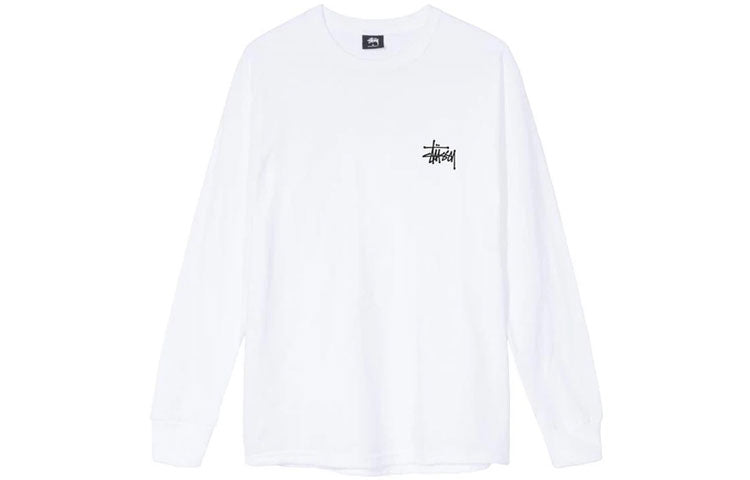 Stussy Unisex Basic L/S Printing Swea White 1994143