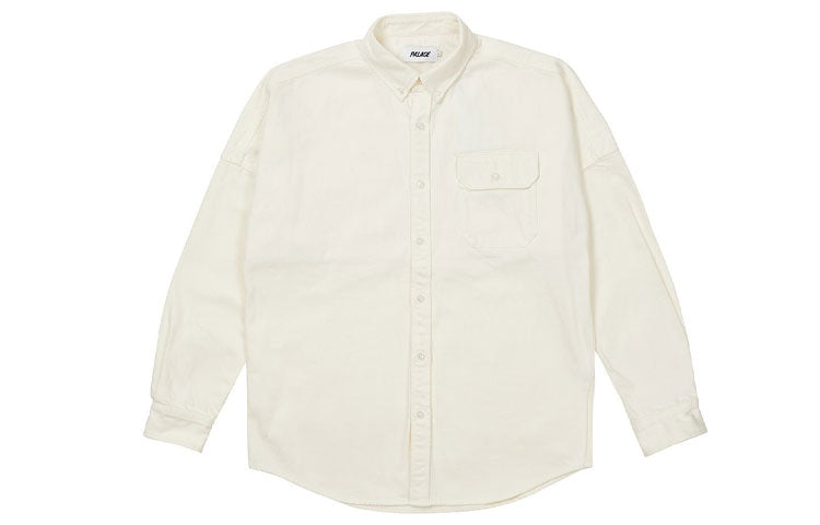 PALACE Denim Bossy Back Logo Denim Shirt White P20SHT009