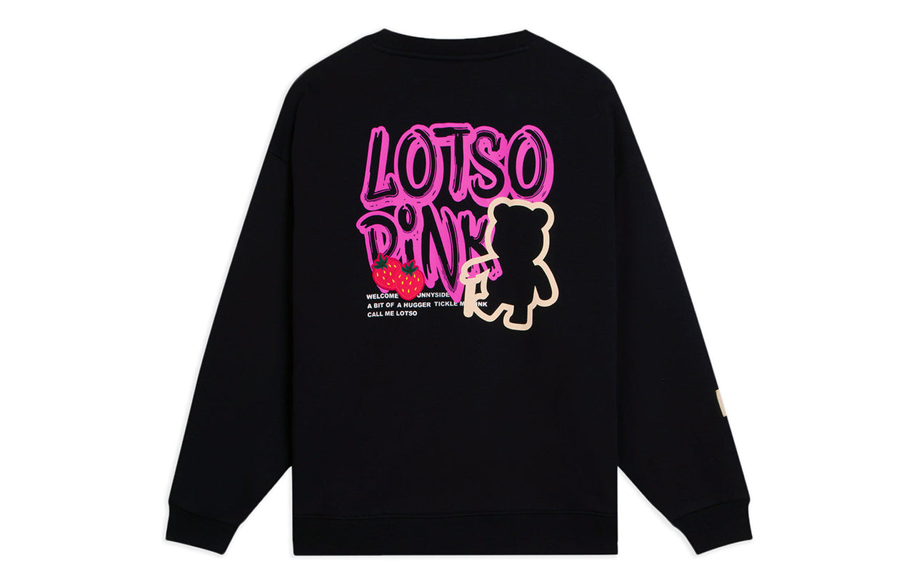 (WMNS) Li-Ning x Disney Toy Story Lotso Graphic Sweatshirt 'Black' AWDSG04-2