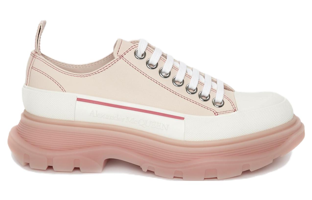 (WMNS) Alexander McQueen Tread Slick Sneakers 'Beige White Pink' 702042WHZ6D6898