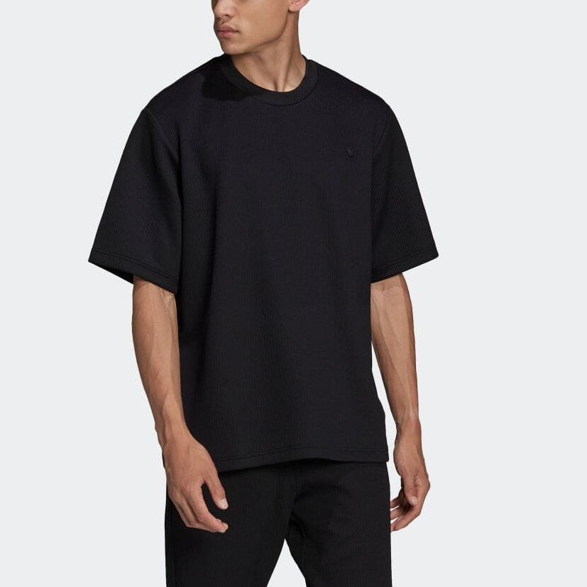 adidas Adicolor Trefoil Pliss Tee Asia Sizing 'Black' HC4607