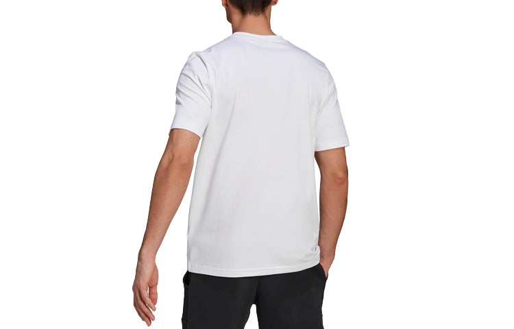 adidas M Pocket Tee Chest Pocket Sports Round Neck Short Sleeve White GP9649
