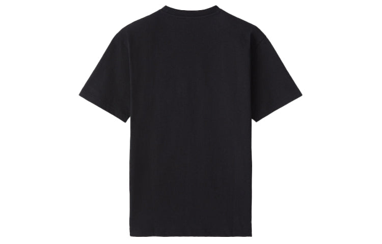 Men's KENZO Tiger Head Embroidered Cotton Loose Version Round Neck Short Sleeve Black T-Shirt FA65TS0654YI-99