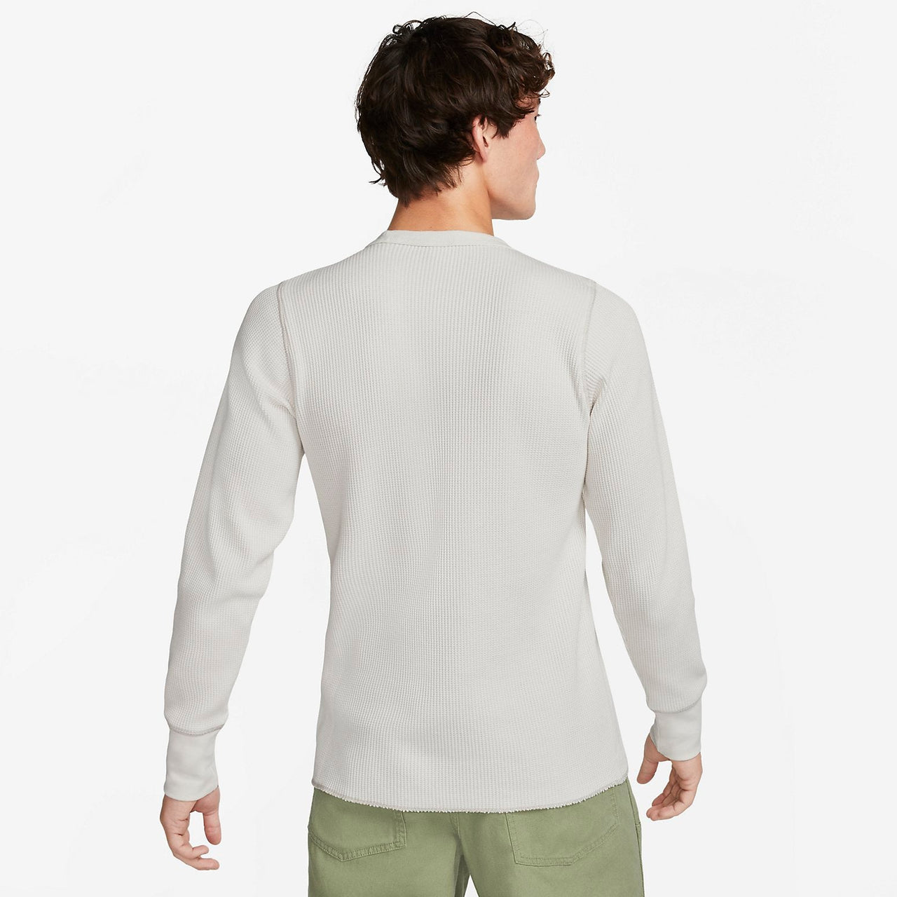 Nike Life Long-sleeve Heavyweight Waffle Top 'White' DX0895-030
