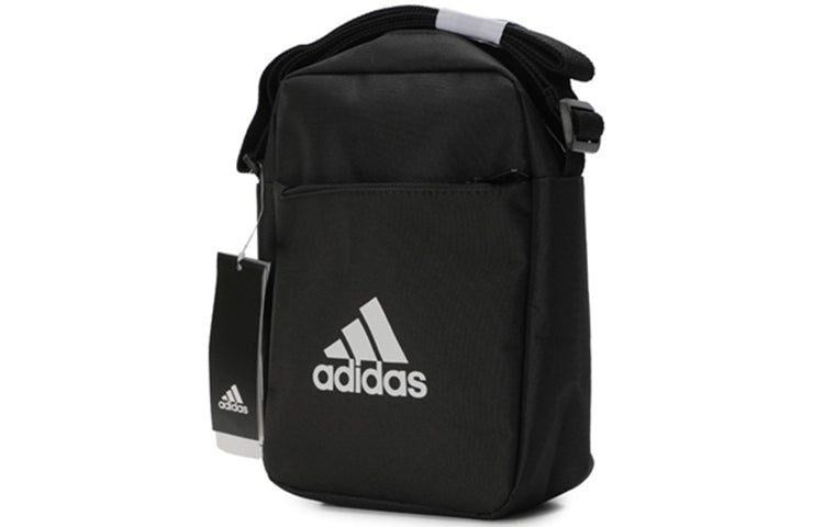 adidas Classic All-match Multifunction Pocket Adjustable Shoulder Straps Zipper Crossbody Shoulder Bag Unisex Black ED6877