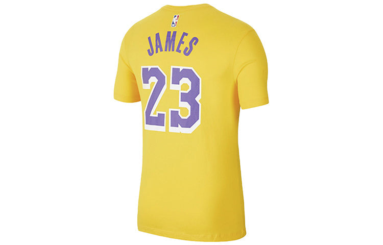 Nike Dri-FIT NBA Jersey Los Angeles Lakers LeBron James Short Sleeve Yellow AR4887-740