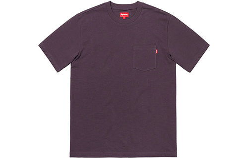 Supreme FW18 S/S Pocket Tee Plum Short Sleeve Purple SUP-FW18-075