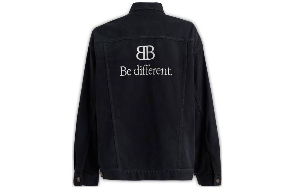 Balenciaga BB Be Different Oversized Denim Jacket 'Black' 732230TNW541129