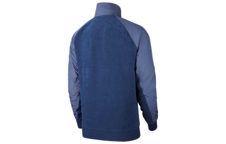 Nike Half Zipper Splicing Fleece Casual Sports Pullover Jacket Purple BV3597-410