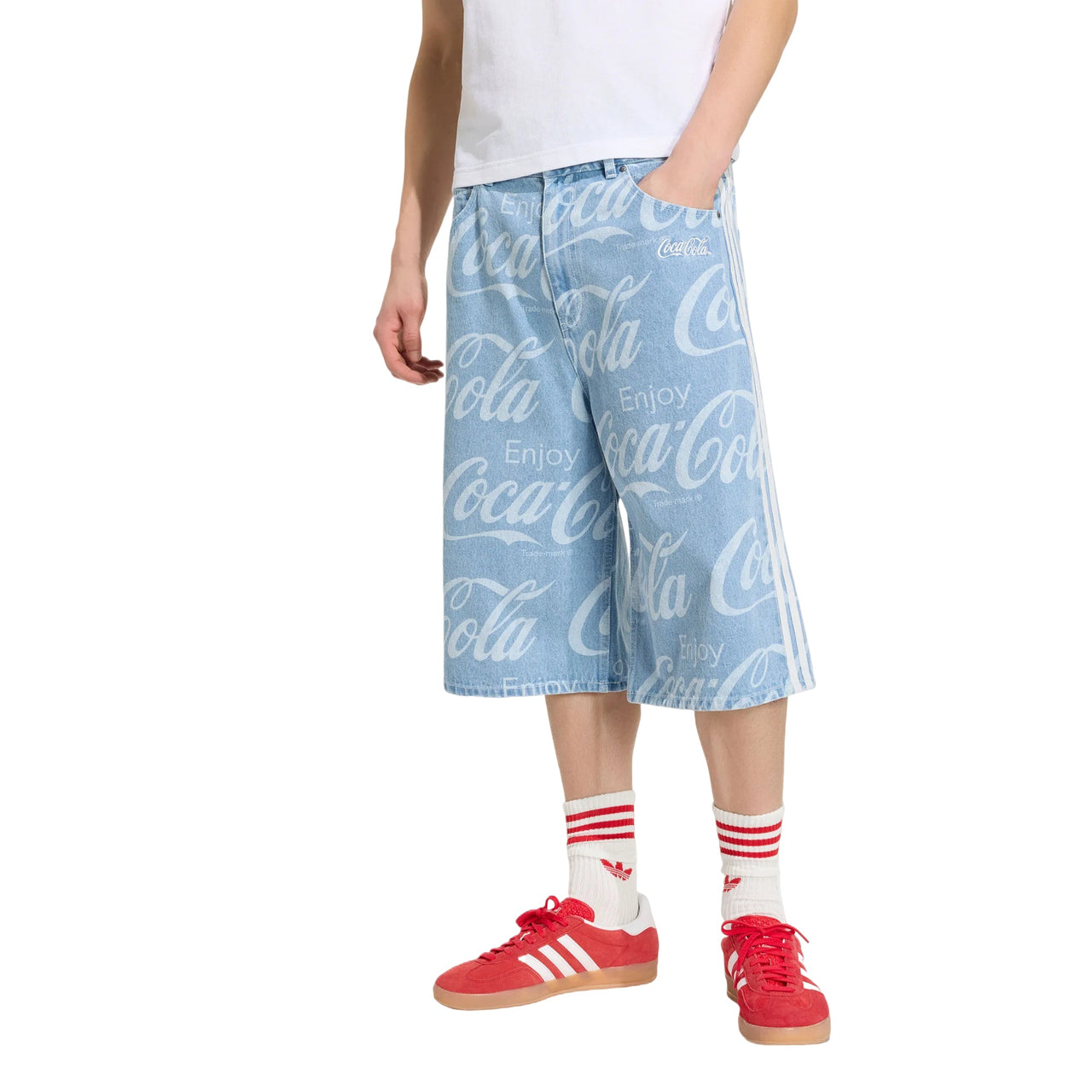 adidas x Coca-Cola Classic Sport Denim Short Asia Sizing 'Indigo Denim' KY2112