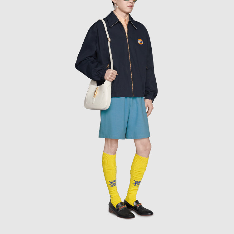 Men's Gucci SS21 Animal Canvas Blue Green Shorts 659825-ZAGP5-4371