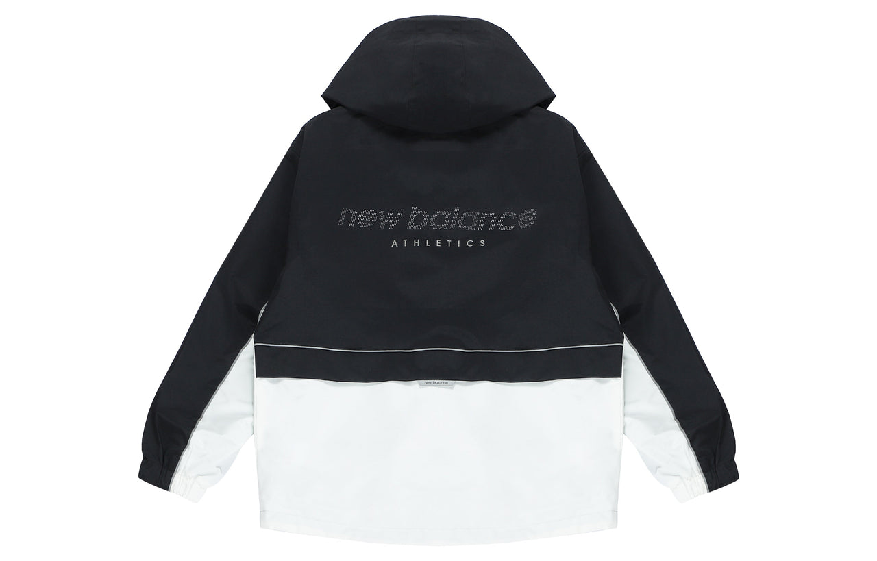 New Balance Windproof Jacket Asia Sizing 'Black White' 5AC39333-BK