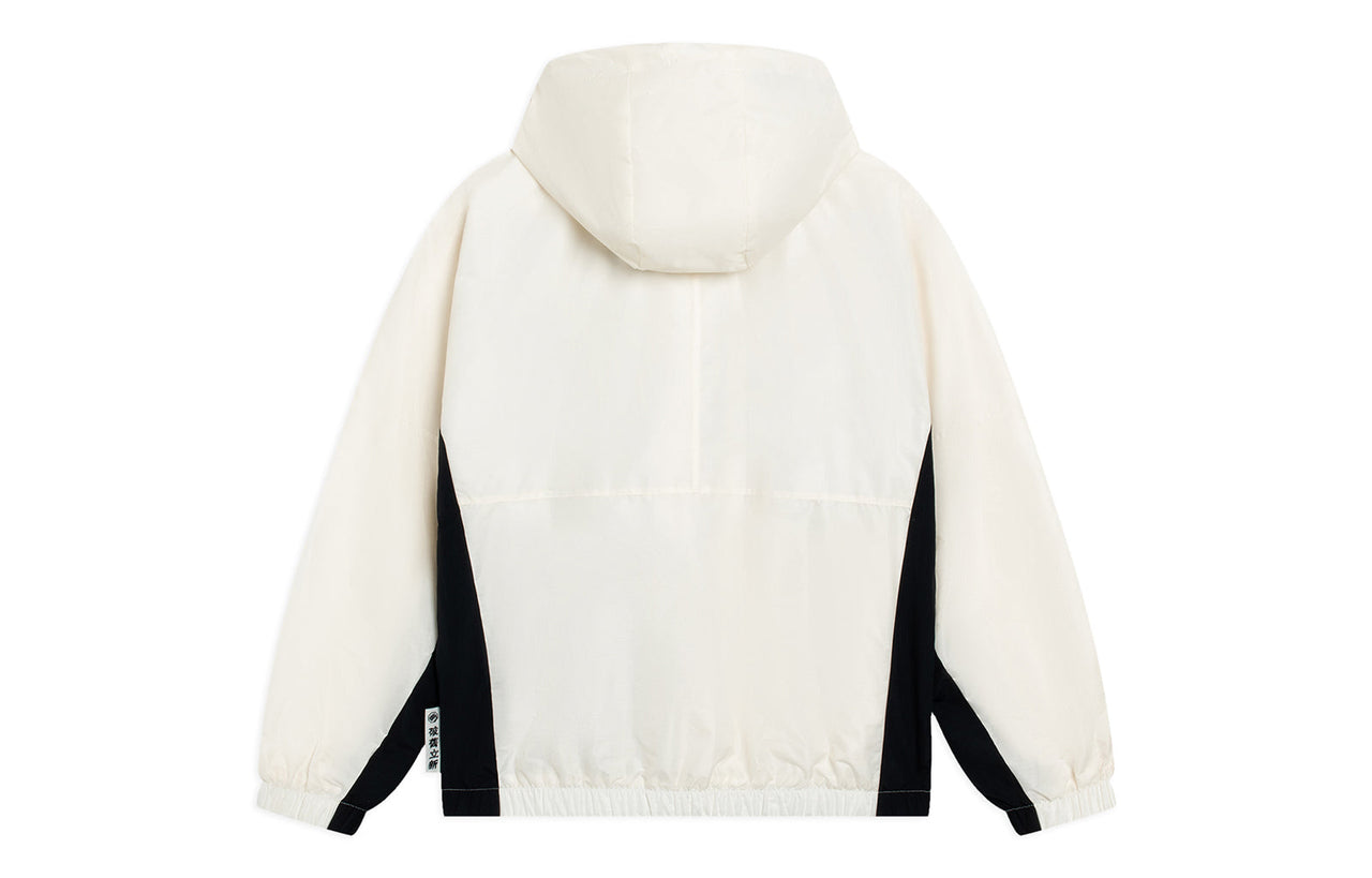 Li-Ning BadFive Woven Hooded Windbreaker 'White Black' AFDT059-3