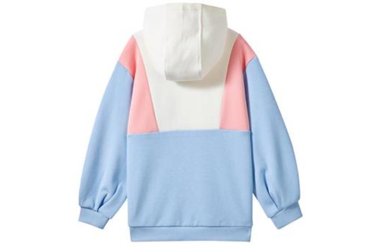 (GS) Skechers SKX Letter Printed Hoodie 'Blue White Pink' P322G026