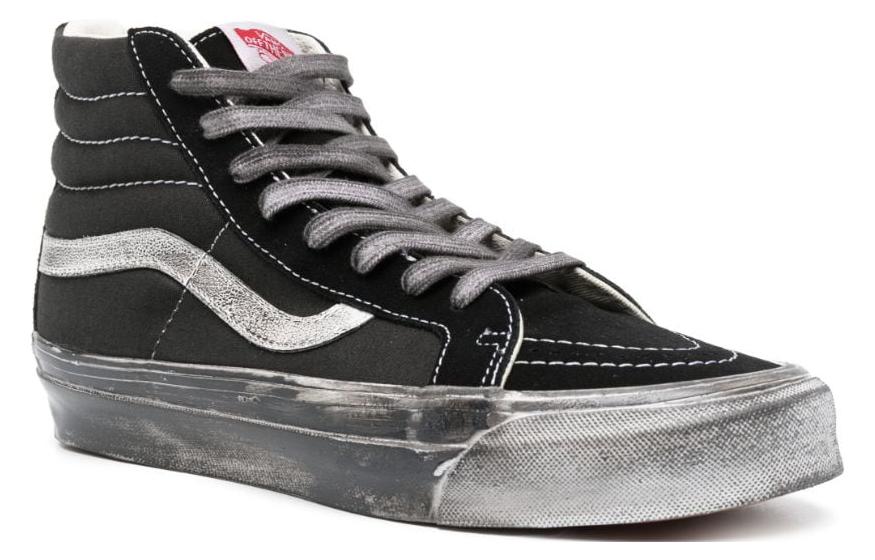 (WMNS) Vans OG Sk8Hi LX 'Stressed Black White' VN0A4BVBBA21