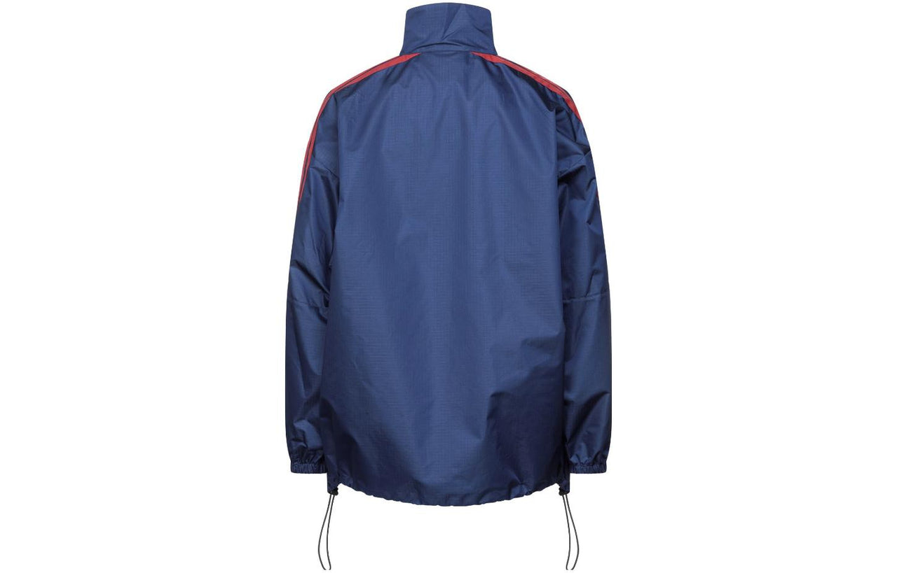 Balenciaga Logo Zip Up Jacket 'Blue Red' 561466TYD338065