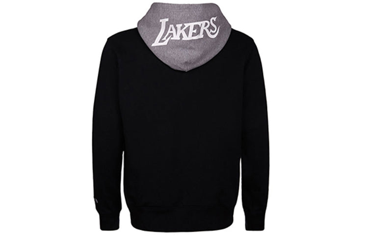 Mitchell & Ness Lakers Team Retro Logo hooded Pullover Sports Couple Style Black MNHD19-03