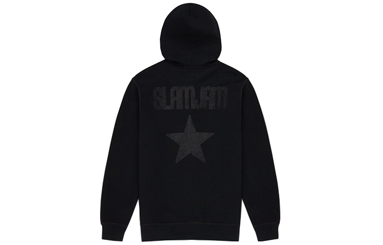 Men's Converse x Slam Jam Crossover Back Logo Sports Hooded Jacket Black 10022282-A01