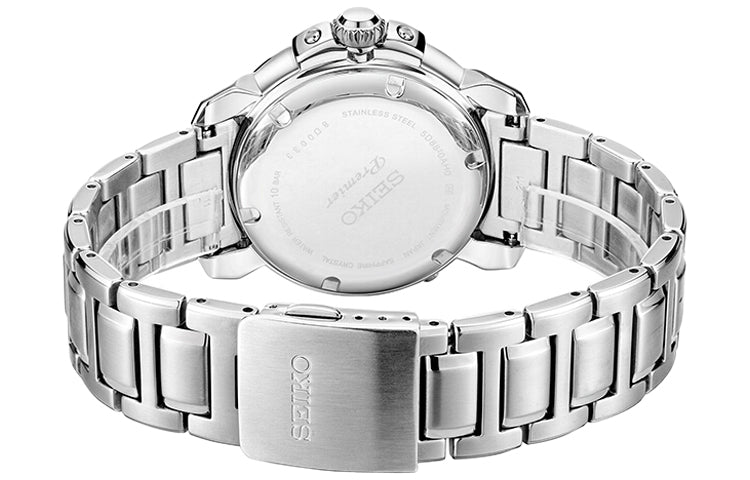 Men's SEIKO Premier Series Blue Dial Steel Strip Sapphire Crystal Watch SRX017J1