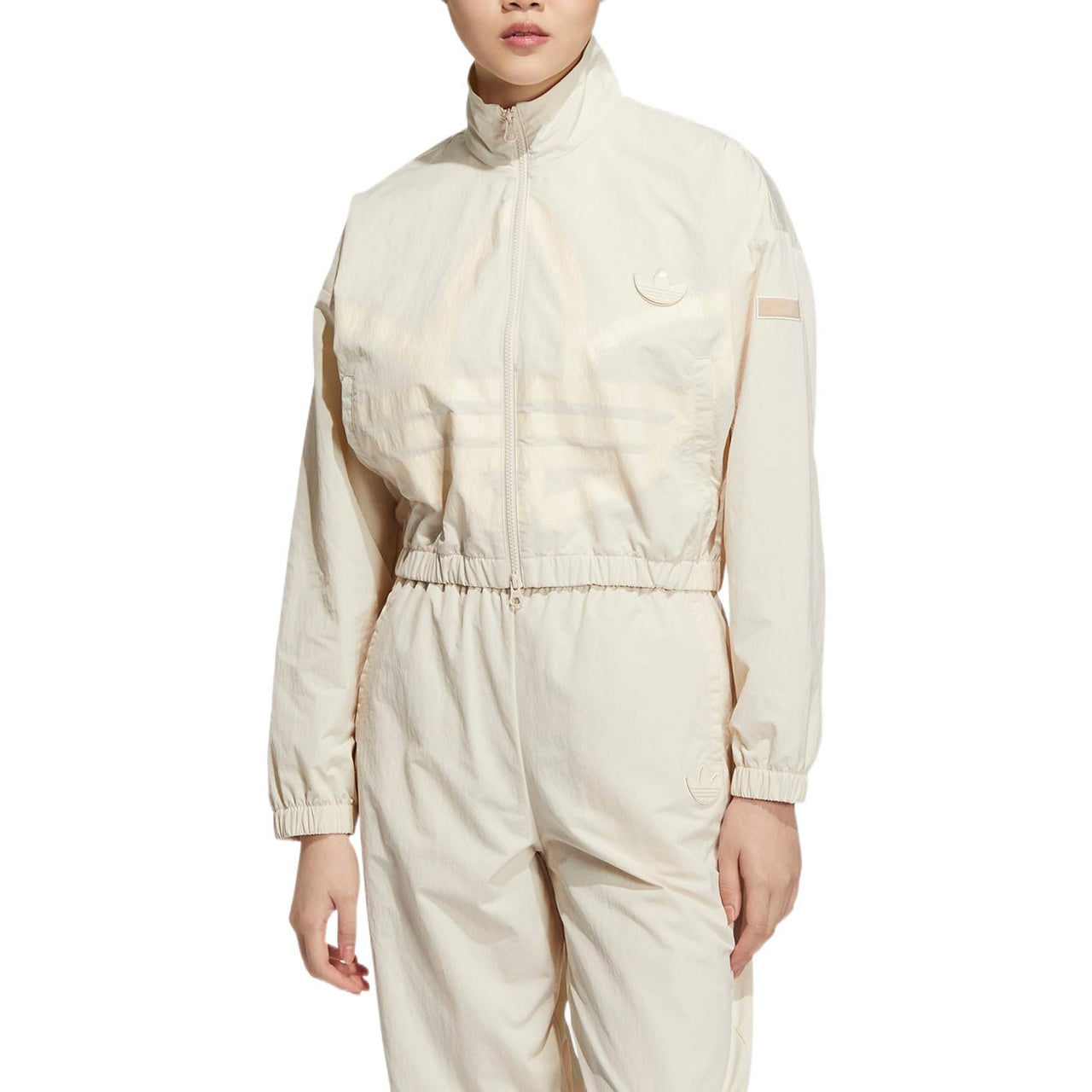 (WMNS) adidas Adicolor Track Jacket Asia Sizing 'Beige' HS1938