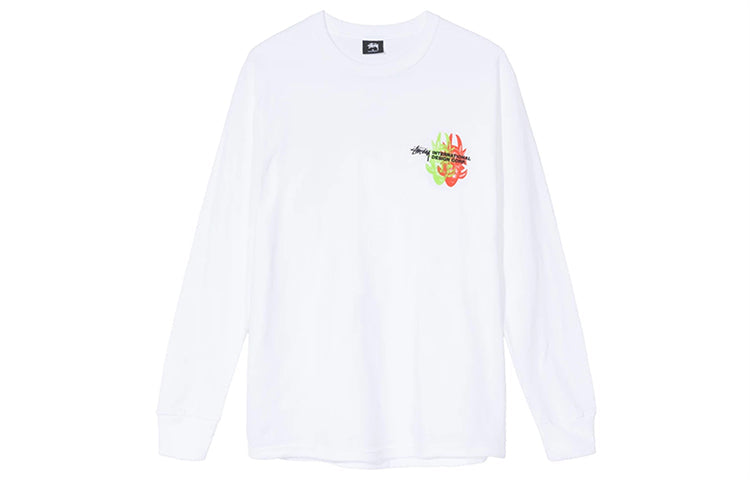 Stussy Great Future LS Tee Poster Pattern Long Sleeves Unisex White 1994444-WHITE
