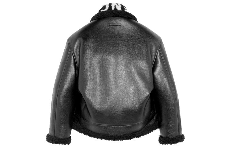 Balenciaga Cocoon Leather Aviator Jacket 'Black' 646456TKS311069