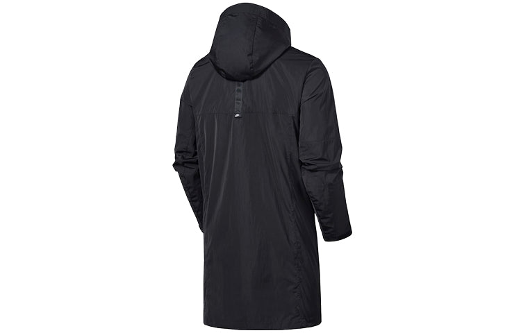 Nike Sportswear Athleisure Casual Sports Big Pocket mid-length hooded Woven Windbreaker Jacket Black CZ9888-010