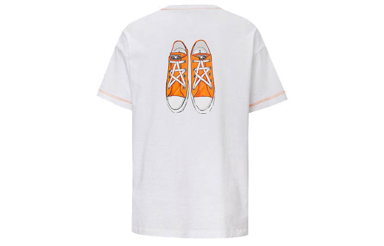 (WMNS) Converse Round-neck Printing Tee White 10020855-102