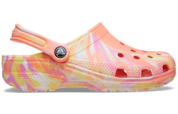 Crocs Classic Clog Marble Beach Sports Unisex Red Multi-Color Sandals 'Red' 206867-83F