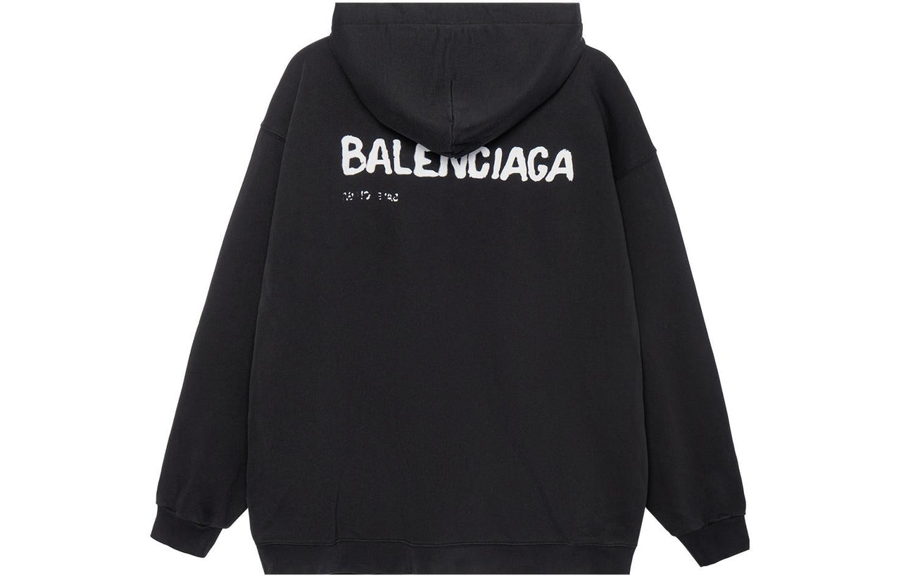 Balenciaga Hand-Drawn Balenciaga Hoodie Medium Fit 'Black' 600583TOVO61070