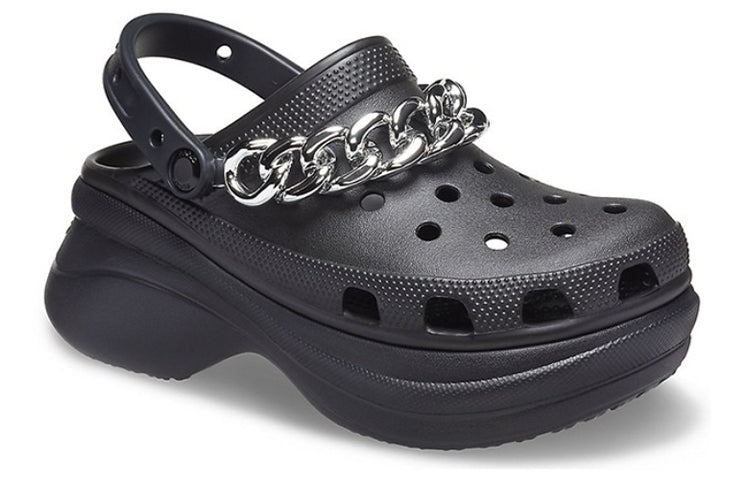 (WMNS) Crocs Classic Clog Retro Sandals Black Silver 206662-067