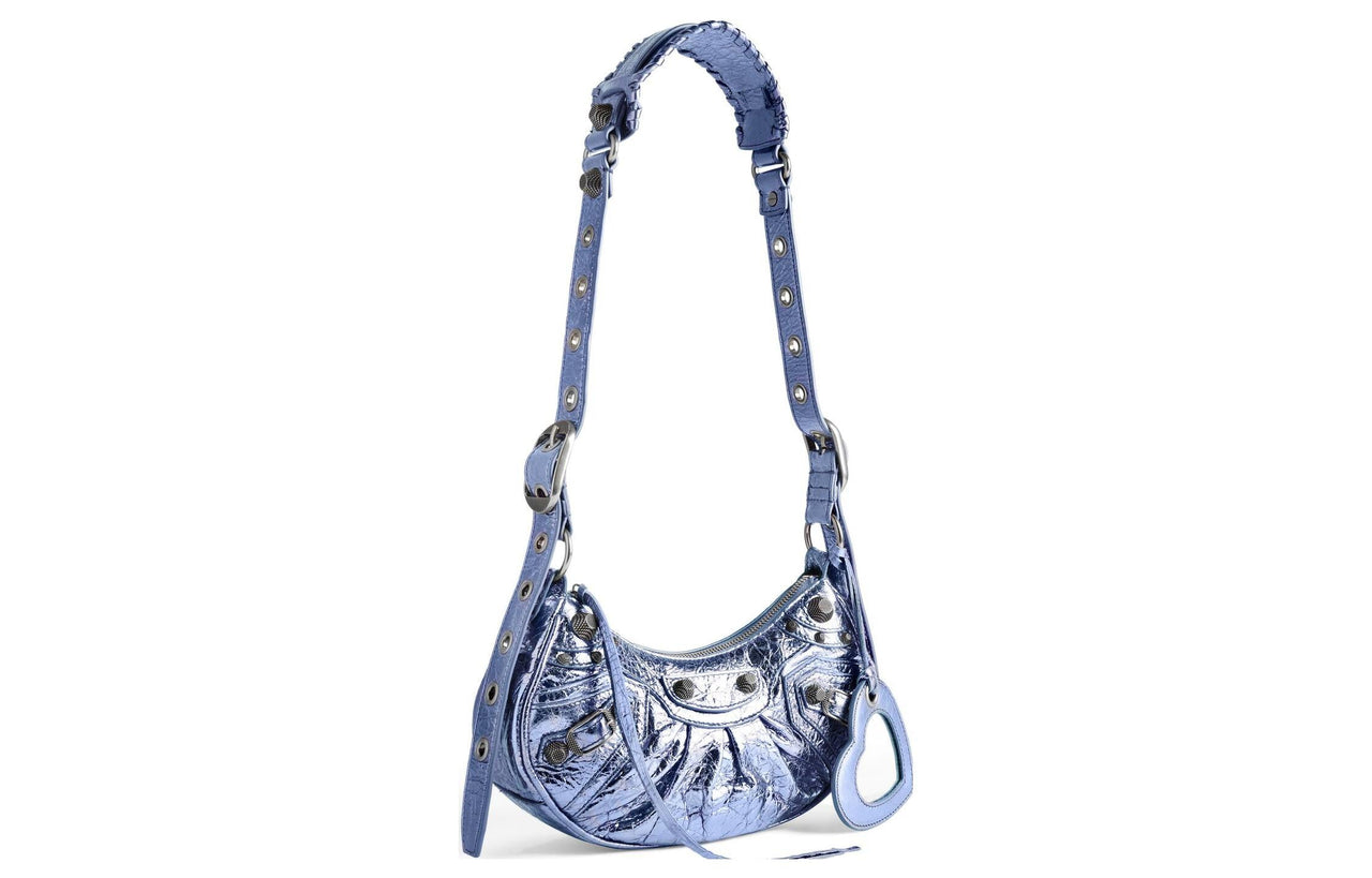 (WMNS) Balenciaga Le Cagole XS Shoulder Bag Metallized 'Purple' 6713090GT3Y5214