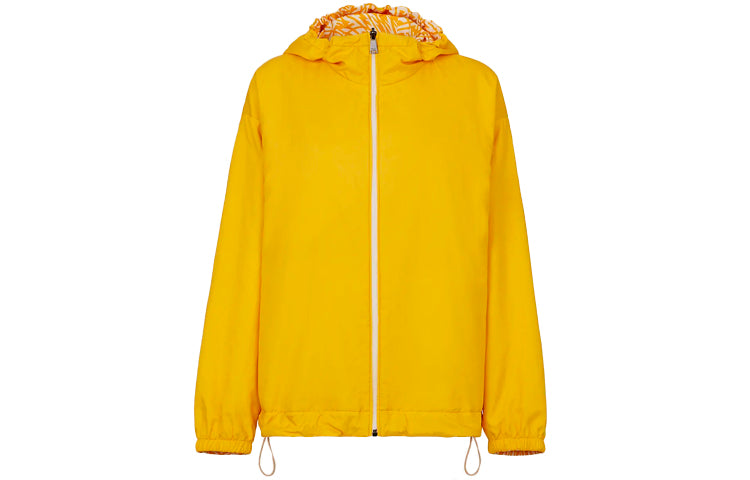 FENDI FW21 Reversible Drawstring Hood Jacket Yellow FAN039AESSF11A9