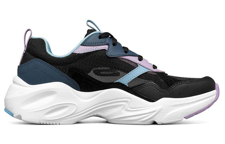 (WMNS) حذاء جري Skechers Stamina Airy منخفض الارتفاع باللون الأسود/الأزرق 896003-BKMT