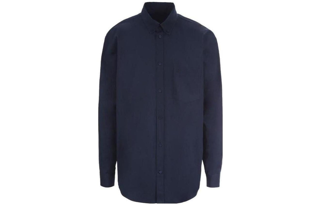 Balenciaga Symbolic Long Sleeve Shirt 'Navy' 621924TIM394100