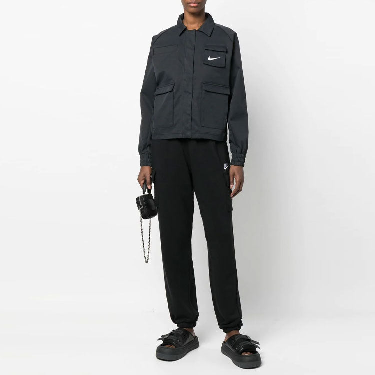 (WMNS) Nike Sportswear Club Fleece Cargo Sweatpants 'Black' DQ5196-010