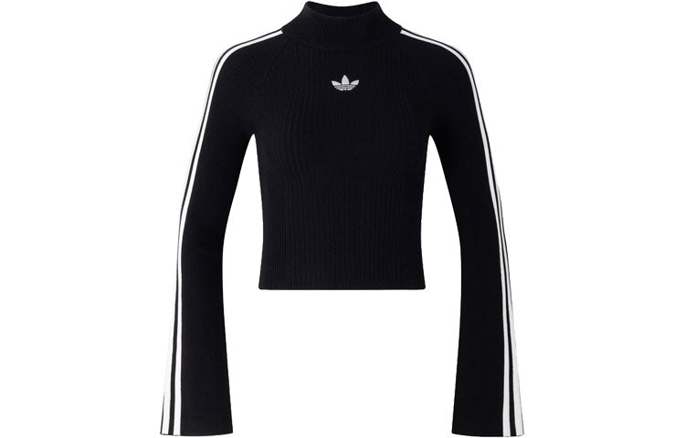 (WMNS) adidas Originals Premium Knit Turtleneck Top Asia Sizing 'Black' JI7058