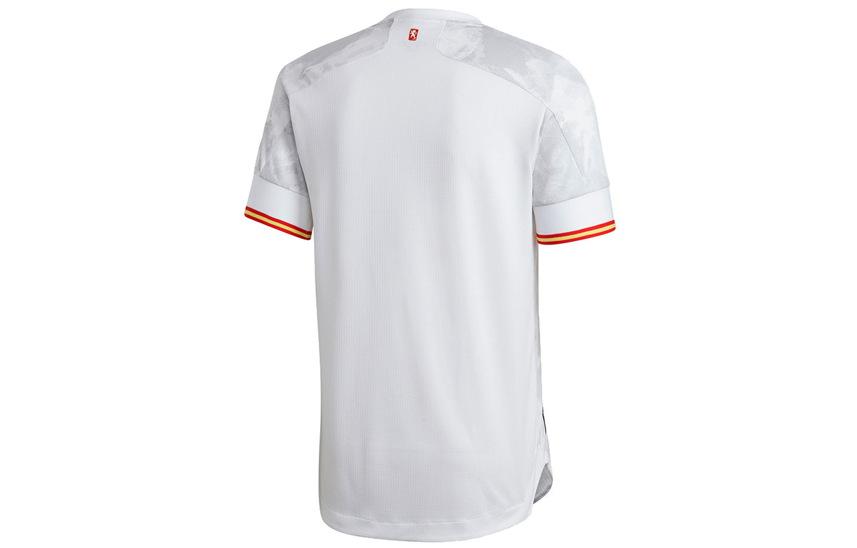 قميص كرة قدم/كرة قدم بأكمام قصيرة من adidas Fef A Jsy للمنتخب الإسباني خارج أرضه AU Player Edition باللون الأبيض FI6239