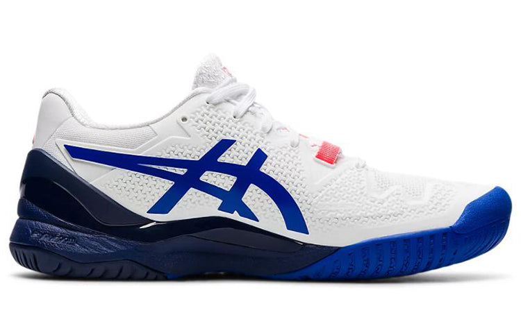 (WMNS) ASICS Gel Resolution 8 Wide 'White Lapis Lazuli Blue' 1042A097-107