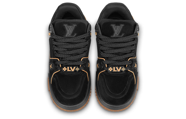 حذاء رياضي ماكسي من LOUIS VUITTON Trainer باللون الأسود من الجلد المدبوغ 1ABM30