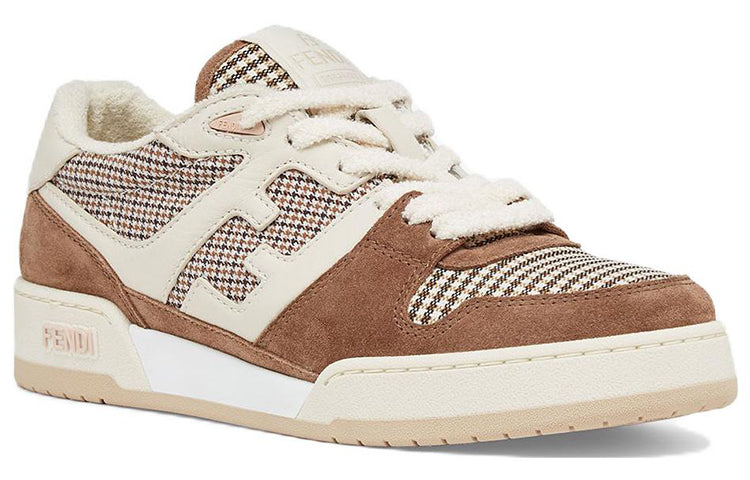 (WMNS) حذاء FENDI Match Low Top "Cream Brown Houndstooth" 8E8252AKXXF1IE4