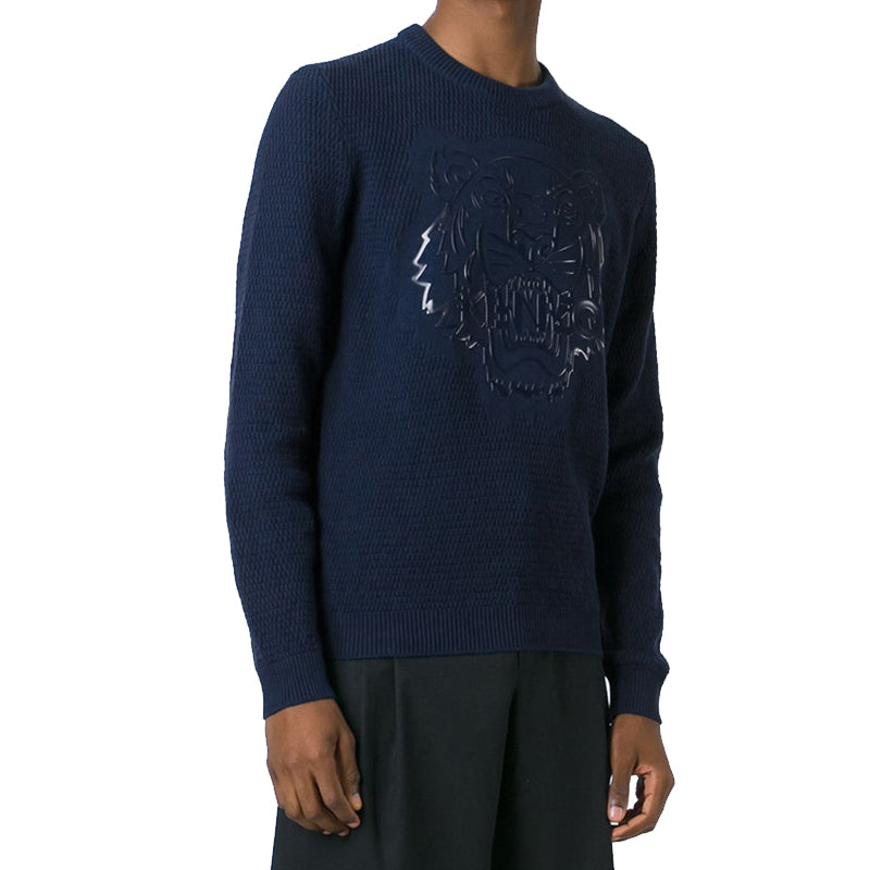 Men's KENZO Tiger Head Printing Dark Blue 5PU2503XB-77