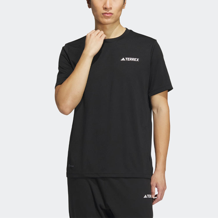 adidas Terrex Logo Tech Short Sleeve T-shirt Asia Sizing 'Black' IC4414