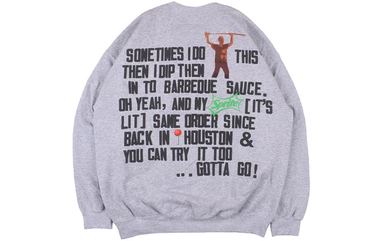 Travis Scott Cactus Jack x Mcdonald x CPFM Unisex Printing Sweatshirt Grey TC-17