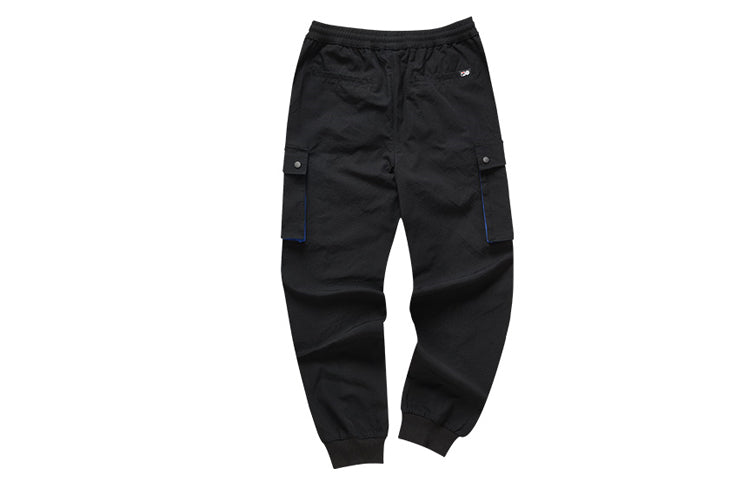 FILA FUSION Contrasting Colors Big Pocket Drawstring Casual Pants Black T11M022801F-BK