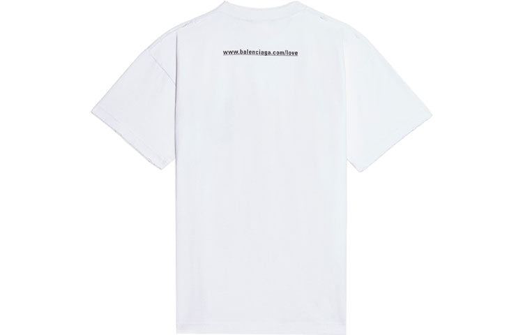 Balenciaga Printing Short Sleeve White 612965TJVL59040